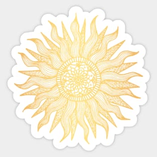 Golden Sun Mandala Sticker